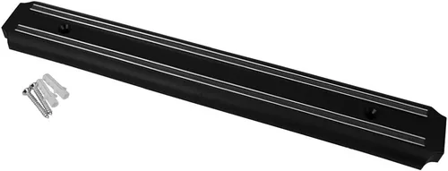 Miniatura 3 de Home Basics Portacuchillos magnético de acero inoxidable, negro (1)