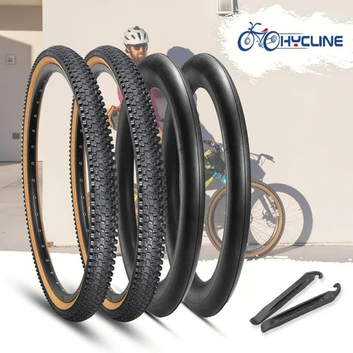 Miniatura 7 de Hycline Juego de 2 neumáticos para bicicleta de montaña: 20/24/26/27.5 pulgadas, repuesto plegable de alto rendimiento, resistentes al desgaste