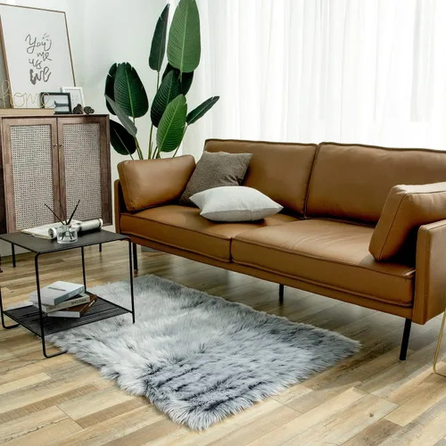 Miniatura 156 de Ashler Home Deco - Tapete de pelo sintético de oveja, mullido, suave, de 2 x 3 pies, lavable a máquina, dormitorio, habitación de los niños, sala