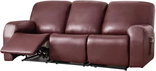Miniatura 20 de Funda para sofá reclinable de 2/3 plazas, de piel sintética, impermeable, con bolsillo lateral, funda para sillón de masaje, protector de muebles