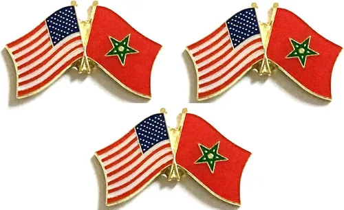 Miniatura 16 de 3 Pines de solapa con banderas de Estados Unidos y países internacionales, paquete de 3 pines dobles con diseño de banderas de Estados Unidos