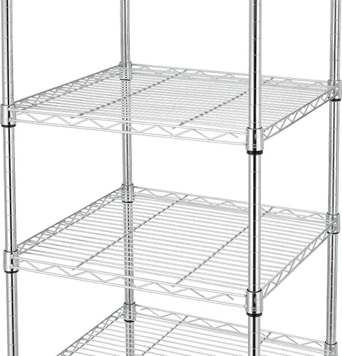 Miniatura 7 de Finnhomy Estantería de alambre resistente de 8 niveles con ruedas de 18 x 18 x 72.8 pulgadas, 8 estantes, estante de almacenamiento de metal, tubo