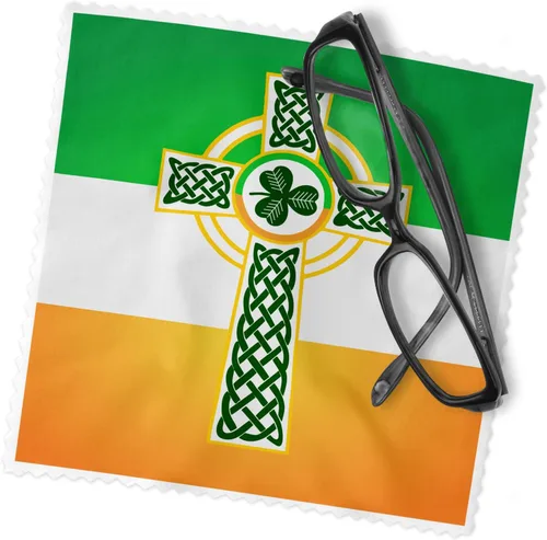 Miniatura 2 de Limpiador de gafas de escudo celta irlandés y paño de limpieza de microfibra (escudo celta irlandés)