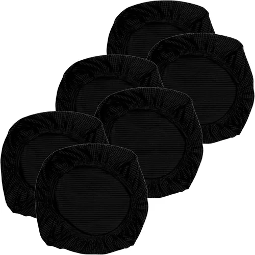Miniatura 23 de Yikko - Fundas elásticas de jacquard con licra suave, con textura de grano de maíz, para sillas, aptas para oficina, comedor, bar, fundas