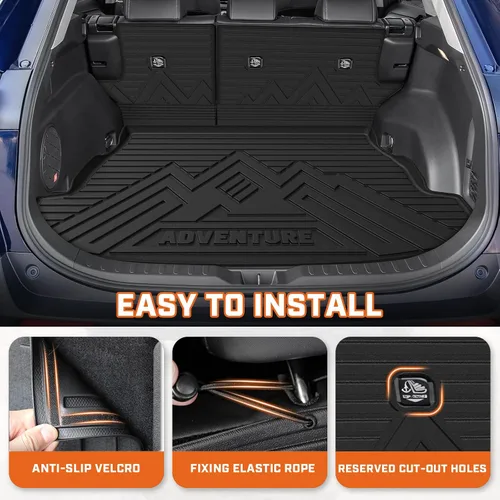 Miniatura 5 de Mixsuper Tapete de suelo y revestimiento de carga para Toyota RAV4 2019-2025 (híbrido y de gas), forro de piso para todo tipo de clima y tapete