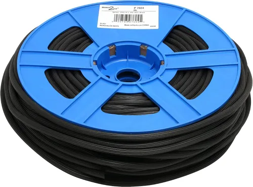 Miniatura 12 de Prime-Line P 7551 - Estriado de vinilo para retenedor de pantalla, 0.12 pulgadas, redondo, negro, 250 pies (1 rollo)