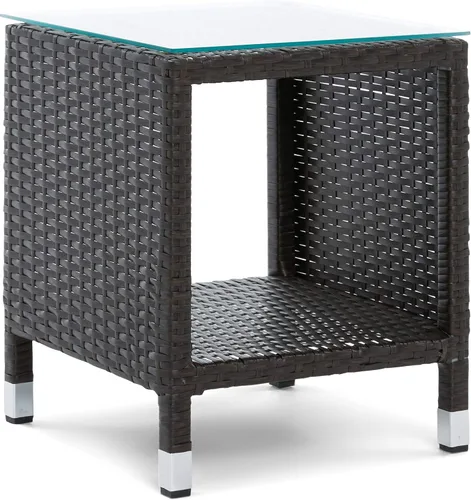 Miniatura 19 de Serta Laguna - Juego de muebles de patio para exteriores, 5 piezas, sillas reclinables de mimbre marrón con otomanas, cojines y mesa auxiliar