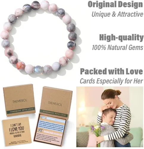 Miniatura 21 de Regalos de Navidad para niños, niñas, adolescentes, amor, aliento, pulseras de cristal natural, regalos bonitos hechos a mano
