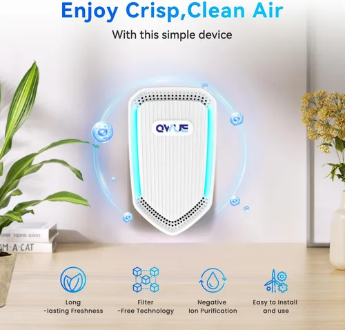 Miniatura 3 de Paquete de 3 ionizadores de aire, purificador de aire negativo sin filtro, ambientador silencioso, limpiador portátil para olores, humo, polvo