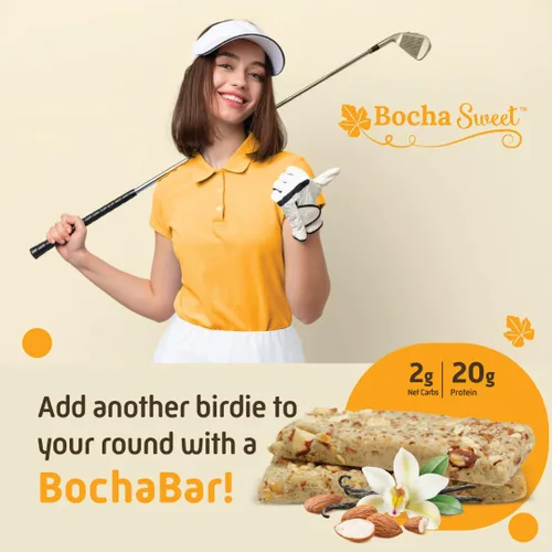 Miniatura 7 de BochaSweet Keto Protein Bar - Barra de vainilla y almendra, 0.71 oz de colágeno alimentado con hierba, baja en carbohidratos, apta para dieta