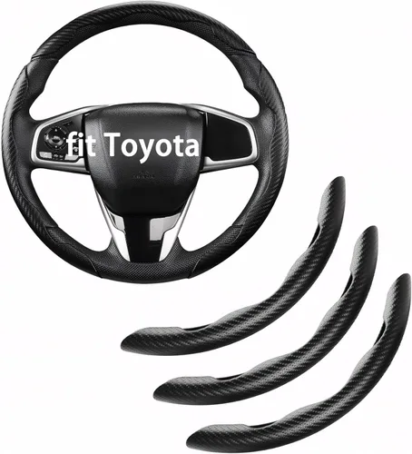 Funda de volante personalizada de fibra de carbono West Llama para Toyota Rav4 Corolla Camry Highlander Prius, cubierta de volante de 3 piezas con