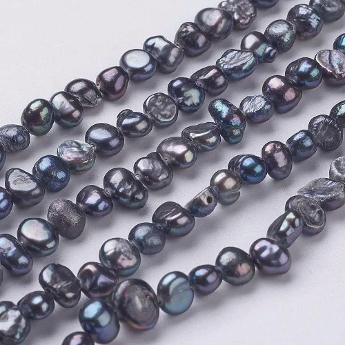 Miniatura 11 de Beadthoven - 140 unidades de 2 hebras de perlas de agua dulce cultivadas naturales de 4 a 0.197 in, perlas blancas sueltas para manualidades, 0