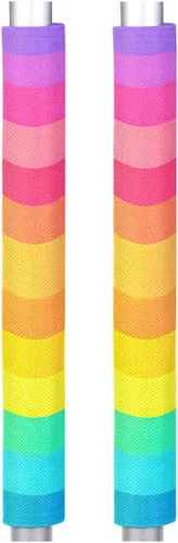 Miniatura 21 de Pardick Juego de 2 cubiertas para manija de puerta de refrigerador, diseño de hoja de limón amarillo lavable, protector decorativo para manija