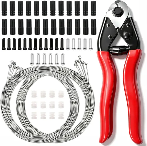 mankk Kit universal de 73 piezas de cables de freno de bicicleta y kit de repuesto de carcasa de acero inoxidable para bicicleta de bicicleta Kit de