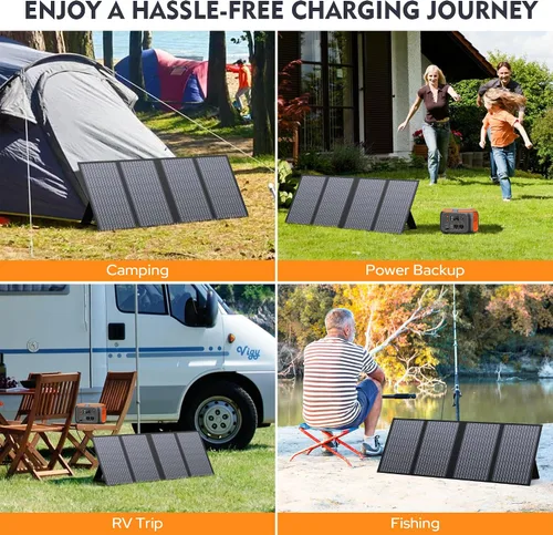 Miniatura 7 de ENGINSTAR Cargador de panel solar plegable de 60W con salida DC de 18V para estaciones de energía portátiles EnginStar/Jackery/Rockpals/Flashfish
