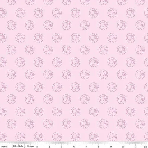 Riley Blake Colección de productos con temática de Barbie, incluyendo apiladores de 5 pulgadas, rolies, paneles y más (rubor con logotipo de Barbie