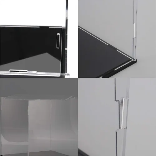 Miniatura 6 de Evron Vitrina para coleccionables para ensamblar, caja de acrílico transparente, alternativa a estuche de vidrio para exhibir figuras de acción