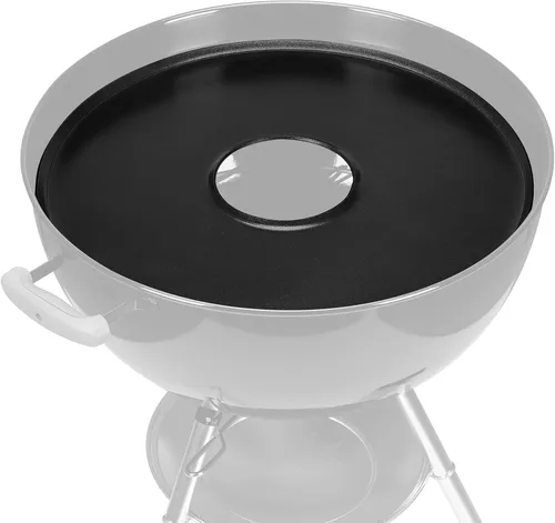 Miniatura 7 de Stanbroil Plancha redonda para parrillas Weber de carbón de 22 pulgadas, accesorio de parrilla de acero inoxidable con parte superior plana