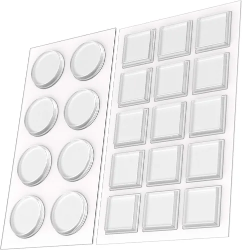 Miniatura 2 de Parachoques de goma negros grandes – Pies de goma para tablas de cortar – Parachoques de mesa de cristal, espaciadores de marcos de fotos