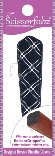 Miniatura 64 de Fundas protectoras para tijeras de diseñador, 4 unidades, tamaño surtido, diseño floral victoriano azul #4-304 Jardín floral victoriano azul