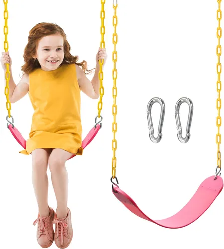Miniatura 11 de TURFEE Columpio para juego de columpios de exterior – Juego de reemplazo de 1 asiento con cadenas resistentes – Accesorios de patio de recreo