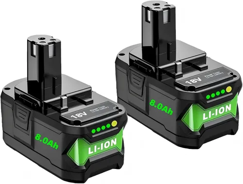 Miniatura 9 de Repuesto de alta capacidad de 8000 mAh para batería Ryobi de 18 V P108 P104 P105 P102 P103 P122 P109 Li-ION compatible con Ryobi 18V ONE+ System