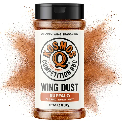 Kosmos Q Buffalo Wing Dust, condimento clásico de búfalo en polvo para pollo, palomitas de maíz, papas fritas y más, condimento de alas de pollo