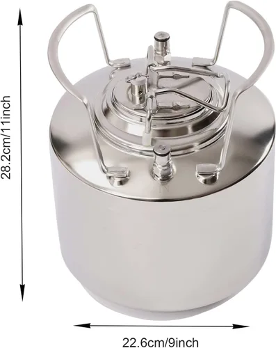 Miniatura 3 de Acero inoxidable Mini Ball Lock Barril de bloqueo de bola de 1.6 galones Barril de cerveza con cerradura de bola pequeña para lotes pequeños