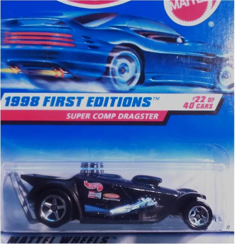 Miniatura 2 de Hot Wheels Super COMP Dragster Black 1998 Primeras Ediciones Serie #22 de 40 Coche Básico Escala 1:64 Coleccionista #655