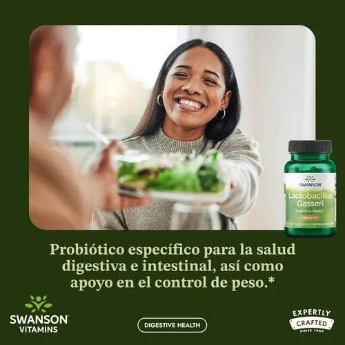 Miniatura 2 de Swanson Lactobacillus Gasseri 3 millones de UFC, 60 cápsulas Drcaps vegetarianas.