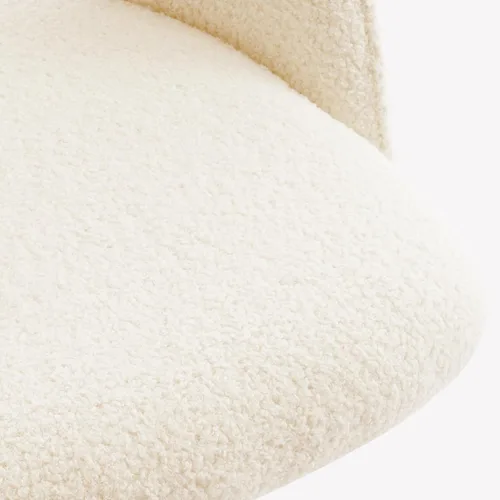 Miniatura 4 de Furnimart - Silla giratoria con ruedas para escritorio, silla ajustable de piel sintética para tocador con patas doradas, linda silla de tareas