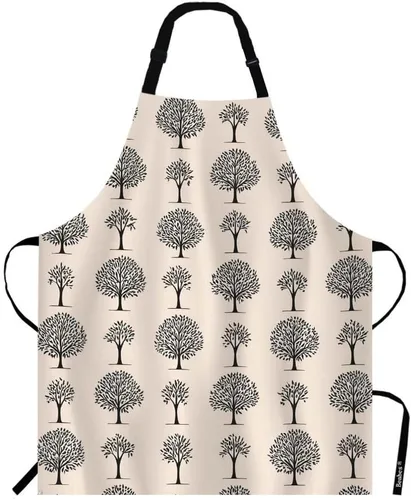 Miniatura 12 de Delantal con peto Cat Rose – Correa ajustable para el cuello, blanco, delantal de trabajo de poliéster – 27 x 31 pulgadas