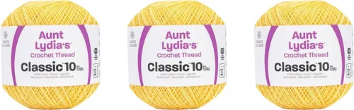 Miniatura 21 de Aunt Lydia Classic Crochet - Paquete de 3 unidades de 350y/1,049.9 ft - Blanco Antiguo