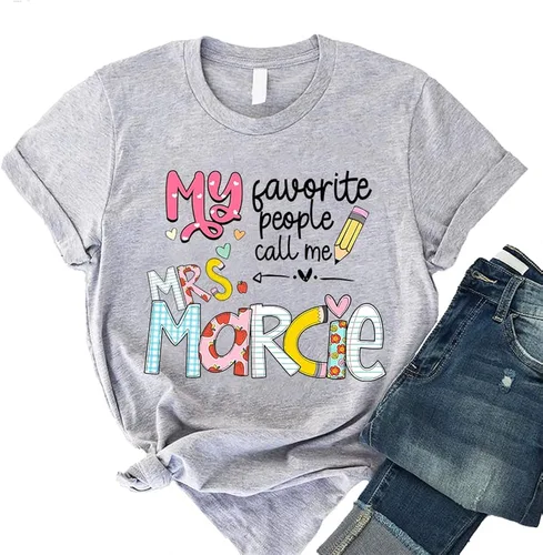 Miniatura 4 de Nazenti - Regalos personalizados para profesores, My Favorite People Call, camisa para profesor, bonita camiseta para profesores, idea de regalo