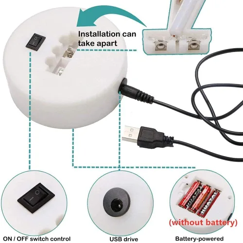 Miniatura 6 de LINJIA Letrero de neón, luz nocturna LED con base USB/batería, luces de neón de cactus con base, para decoración de dormitorio, sala de juegos, bar