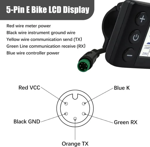 Miniatura 10 de Medidor de pantalla LCD de bicicleta eléctrica S866, 24V 36V 48V Ebike Pantalla LCD Panel de control inalámbrico Velocímetro de bicicleta odómetro