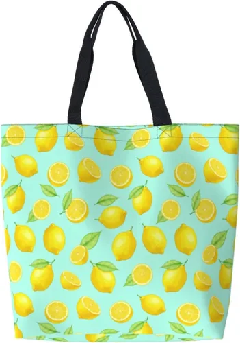 Miniatura 28 de Famame Canvas Tote Bag Large Women Casual Shoulder Bag Handbag Reusable Multipurpose Shopping Grocery Bag