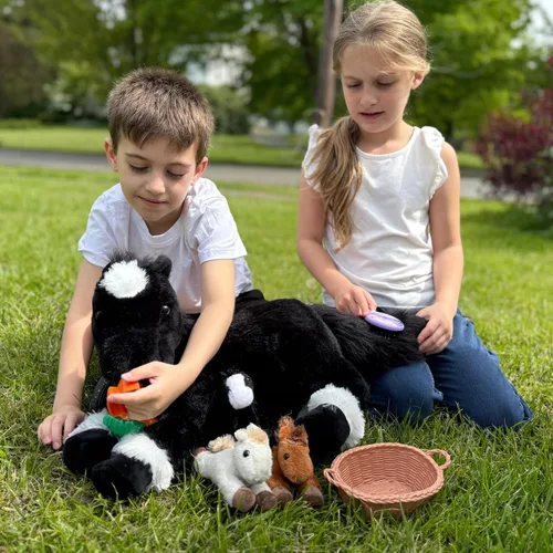 Miniatura 3 de MaoGoLan Mono gigante de peluche con bebés, juguete de peluche suave con plátano regalo para niños, niñas, niños, mamá y 3 bebés pequeños colgantes