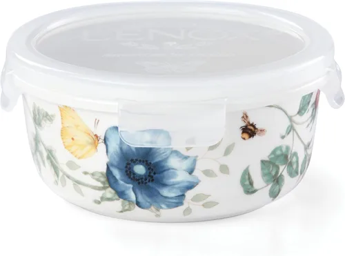 Lenox Mariposa Prado - Recipiente redondo para servir y almacenar, pequeño