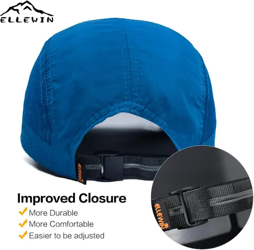 Miniatura 34 de ELLEWIN Gorra de béisbol unisex UPF 50 sin estructura, con pico grande y plegable