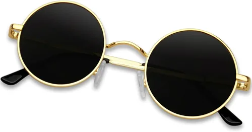 Miniatura 45 de KANASTAL Gafas de sol redondas polarizadas para mujeres y hombres, estilo hippie con protección UV400