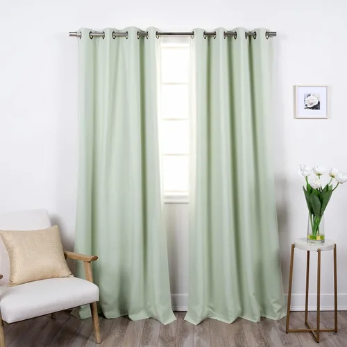 Miniatura 38 de Best Home Fashion Cortinas Opacas 2 Paneles - Tratamiento de Ventana con Aislamiento Térmico Premium Cortinas Opacas para Dormitorio - Parte Castaño