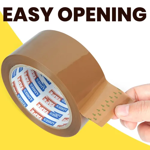 Miniatura 3 de ADHES - Cinta de embalaje marrón con dispensador, 2.6 mil, 1.88 pulgadas x 55 yardas, 6 rollos de cinta de envío resistente para cajas de mudanza