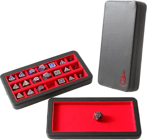 Miniatura 3 de Forged Dice Co. Reliquary - Estuche de dados dividido estándar con bandeja de dados para juegos de dados poliédricos, 21 cámaras forradas