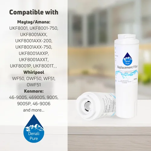 Miniatura 9 de Filtro de agua de repuesto para refrigerador AFD2535DEW - Compatible con el cartucho de filtro de agua para refrigerador UKF8001AXX