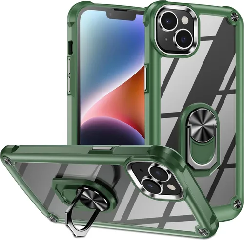 Miniatura 31 de Funda para iPhone 13 Pro con protector de pantalla, cristal transparente, antiamarillo, acrílico resistente, funda protectora de grado militar