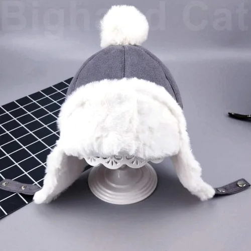 Miniatura 3 de IIG Gorro de invierno con orejeras Ushanka para bebé niño, gorra de soldado unisex para niños, sombrero de cazador