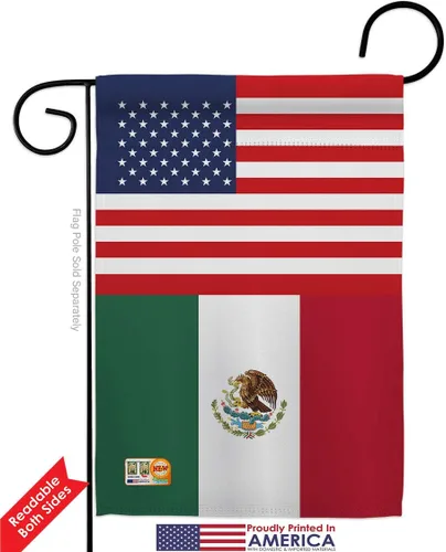 Miniatura 4 de Juego de banderas de la amistad de Estados Unidos de Nacionalidad México US Amistad Garden House Set de bandera regional internacional del mundo