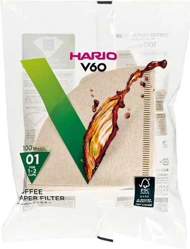 Miniatura 16 de Hario V60 - Filtro de café de papel, tamaño 01, blanco, caja de 40 unidades (paquete de 3)