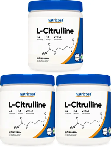 Miniatura 7 de Nutricost L-citrulina pura (base) en polvo (21.16 oz)
